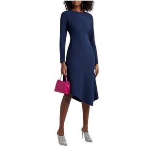 Black Halo Maddox Midi Dress Pacific Blue Size 10 NEW